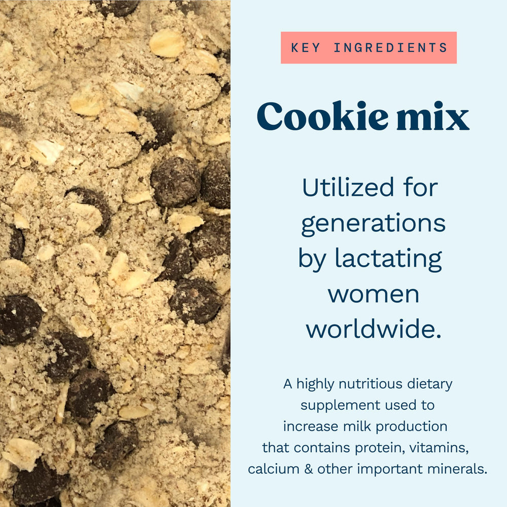 Lactation cookies mix in oven ready to bake by Mommy Knows Best