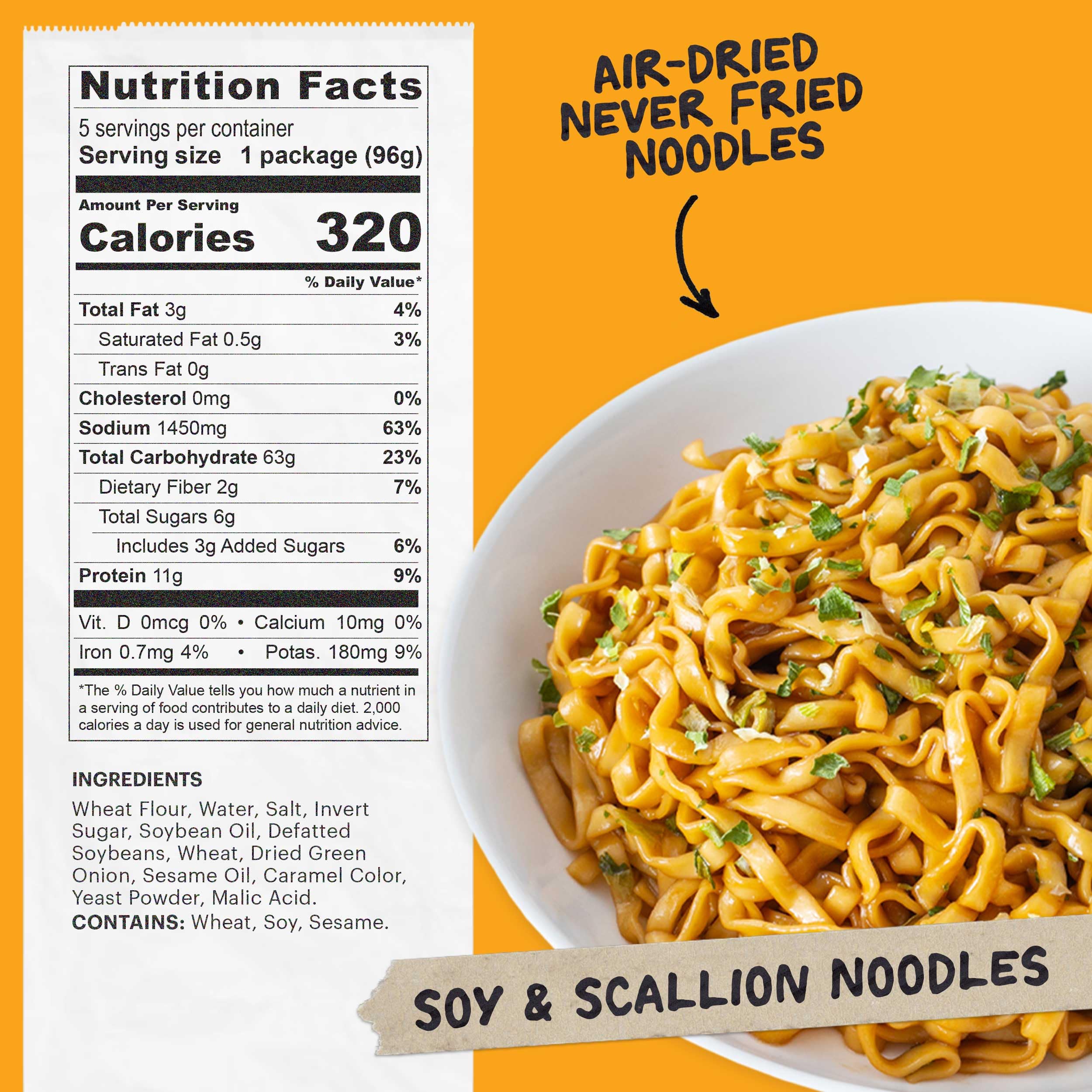 Air-dried Momofuku noodles showing protein-rich texture for vegan meals