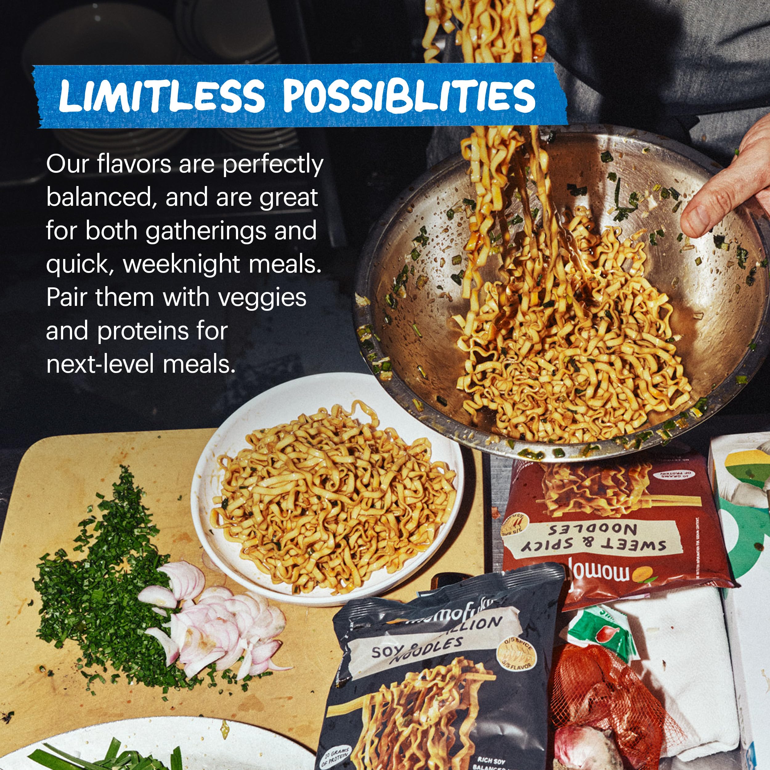 Momofuku ramen cooks in minutes, ideal for quick weeknights.