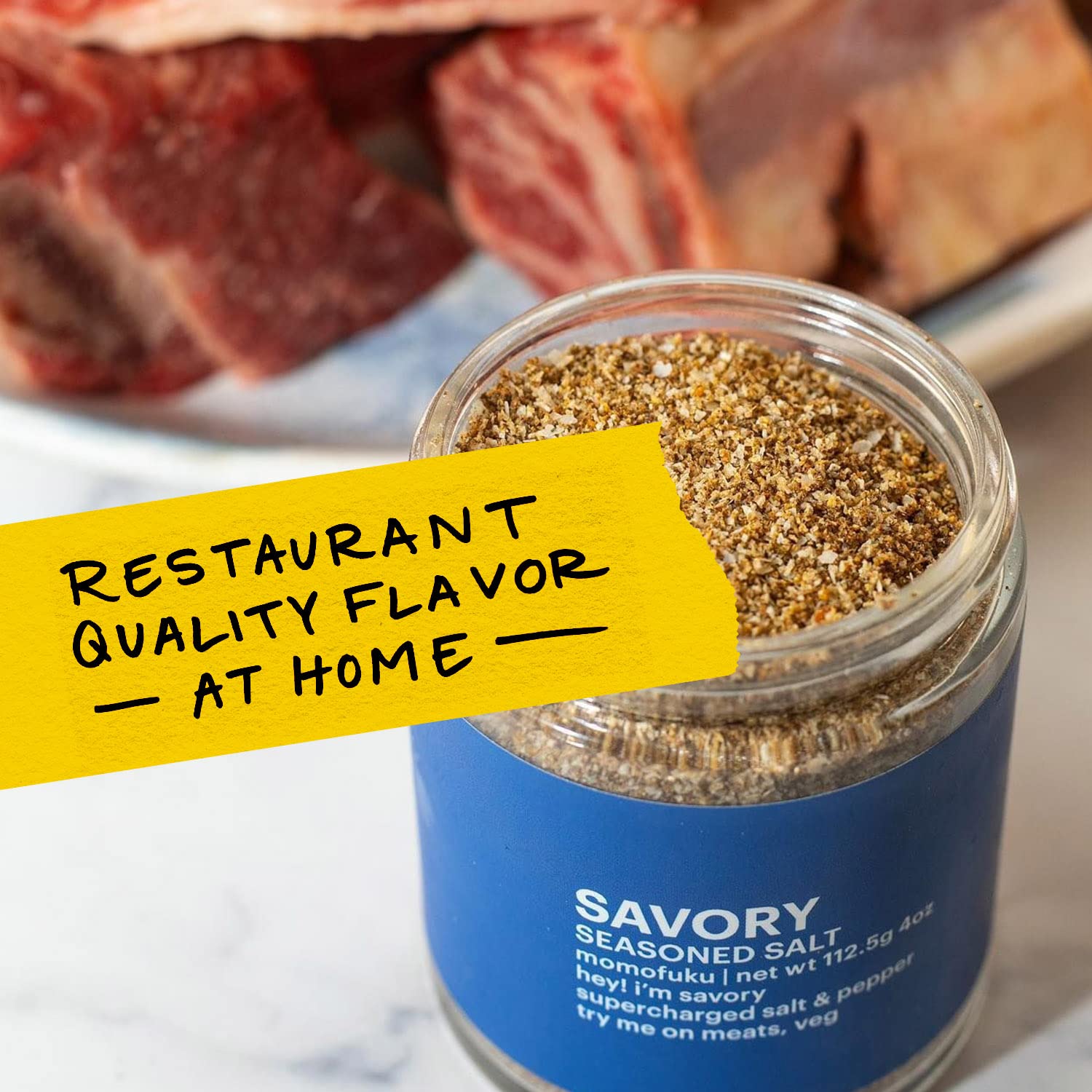 David Chang inspired Momofuku Savory Seasoned Salt concept in chef's kitchen