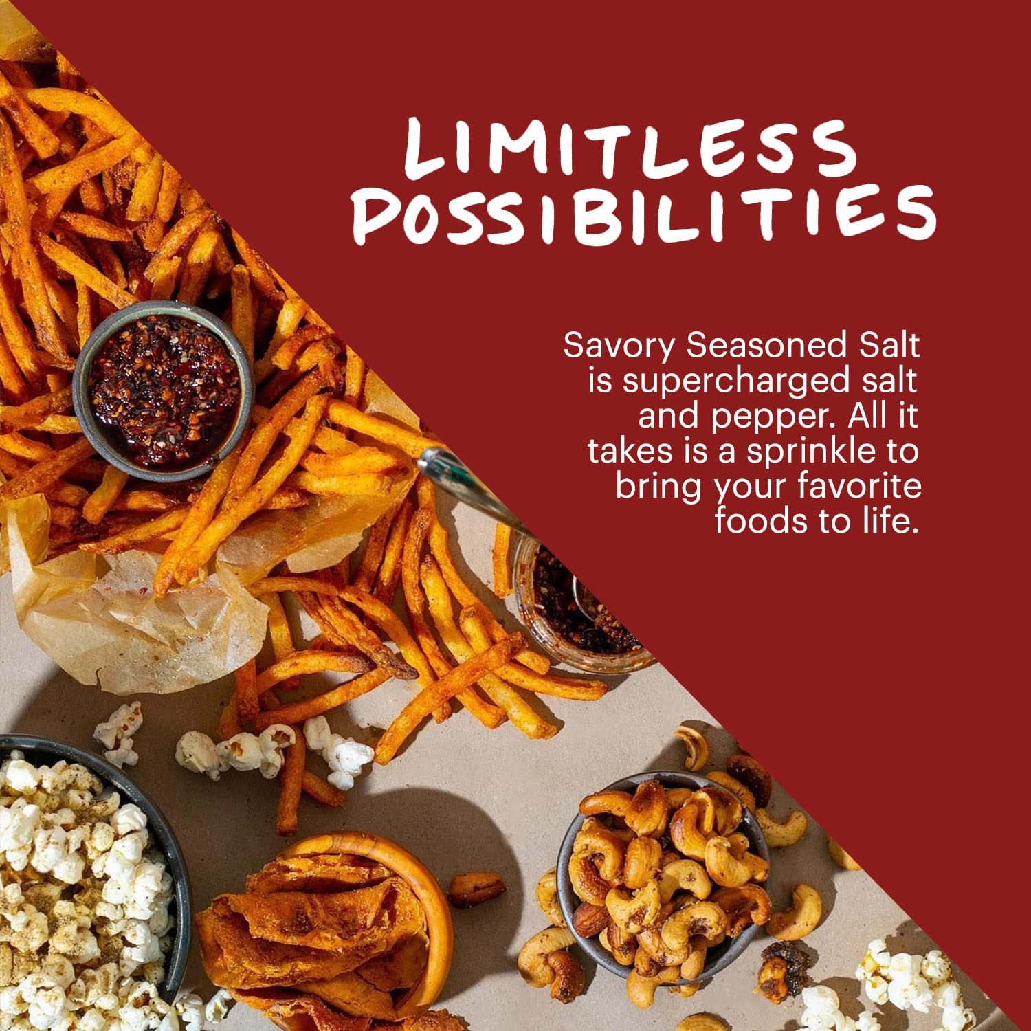 Momofuku Savory Seasoned Salt label features vegan and gluten-free icons