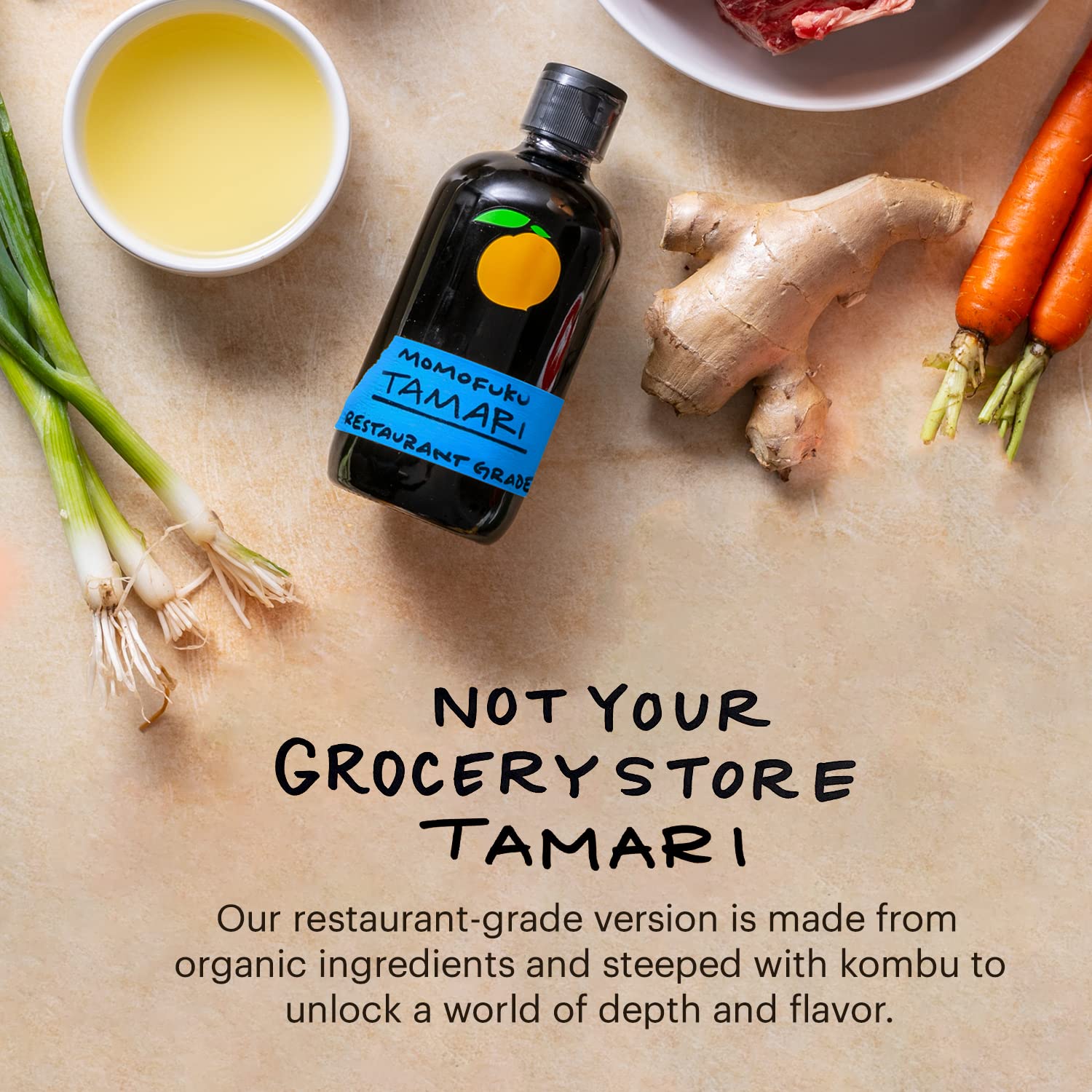 Momofuku Tamari marinade bottle for sauces and glazes