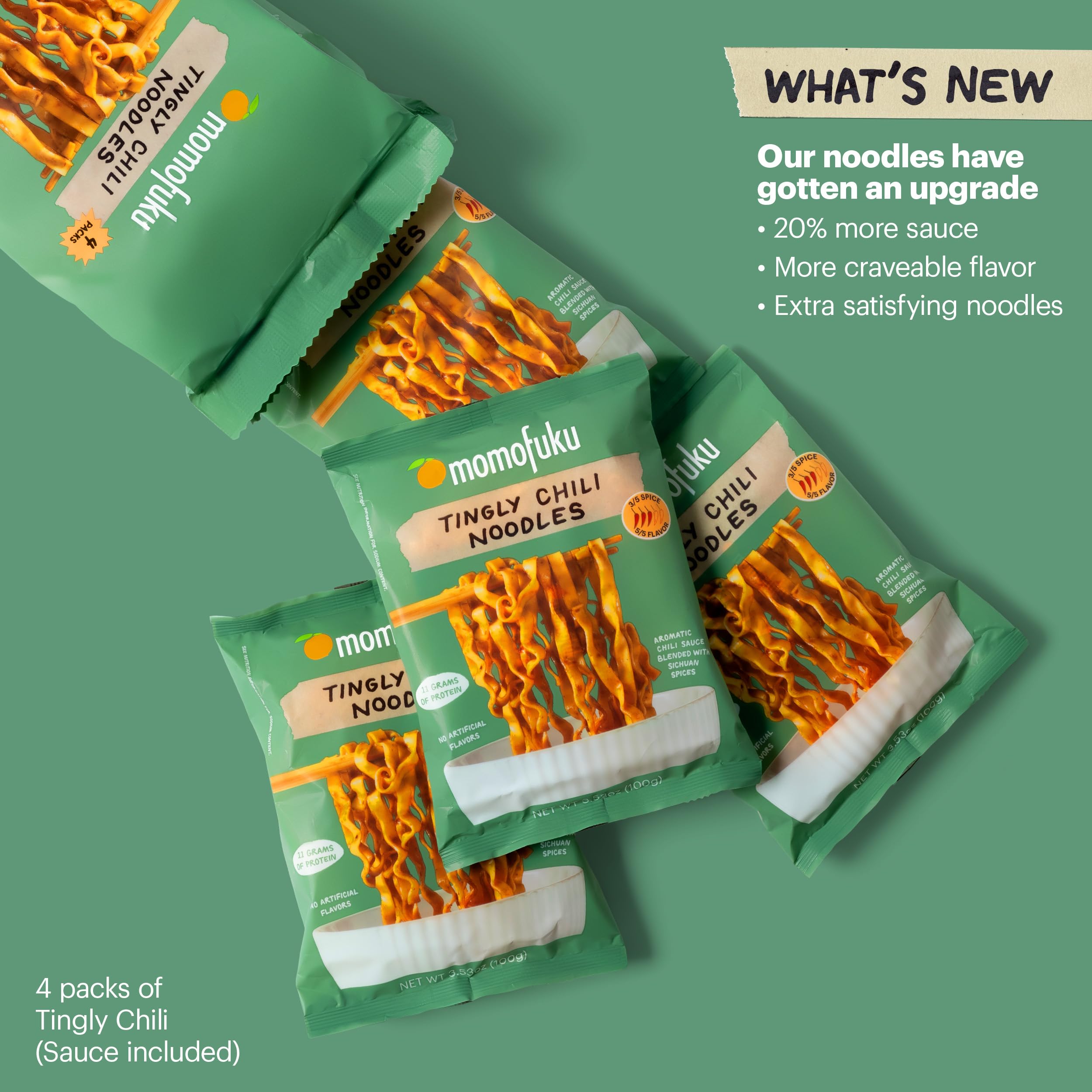 Cooking Momofuku Tingly Chili Noodles in pot releases bold aromas.