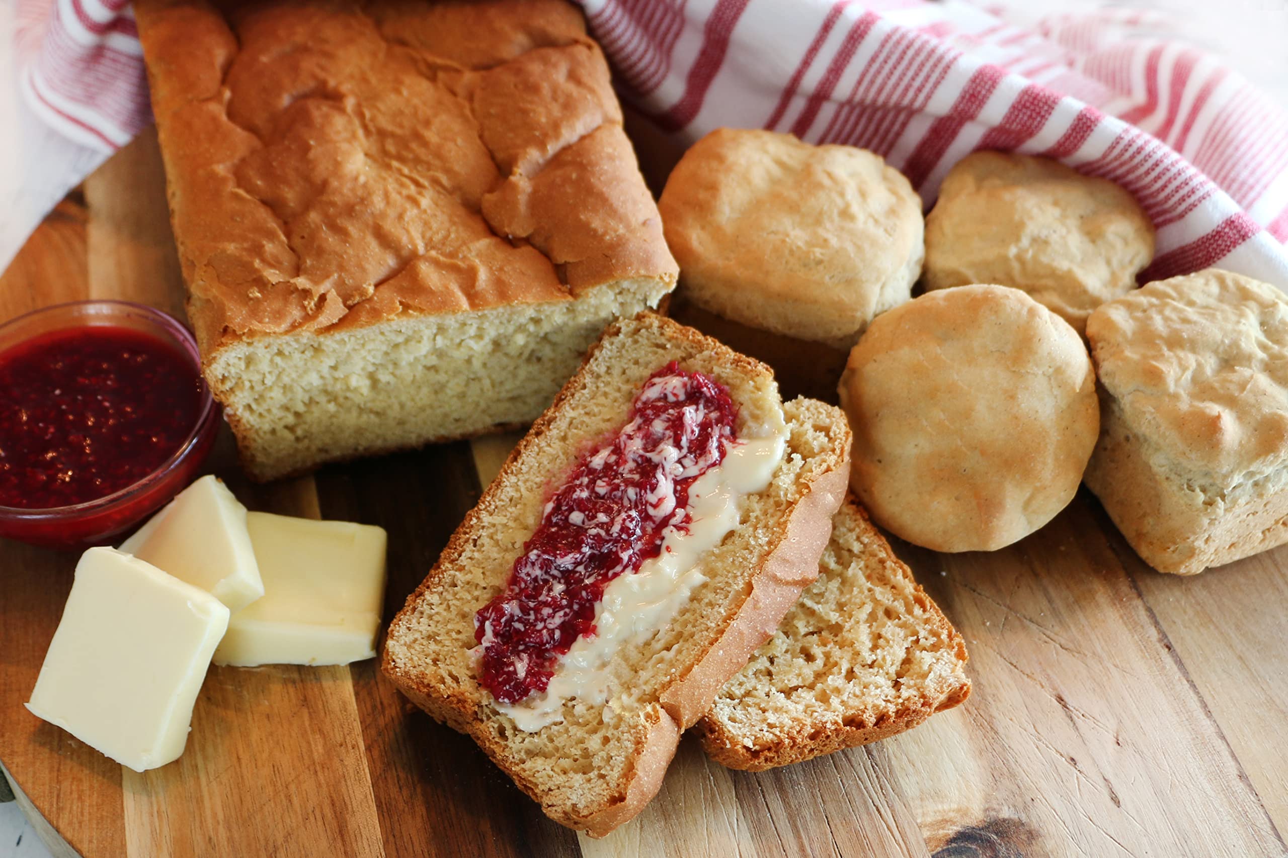 Allergen-friendly ingredients label highlights gluten-free, vegan, non-GMO options.