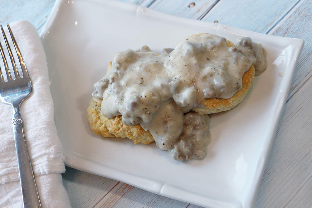 Mom's Place gluten-free biscuits on plate for a tasty family meal.