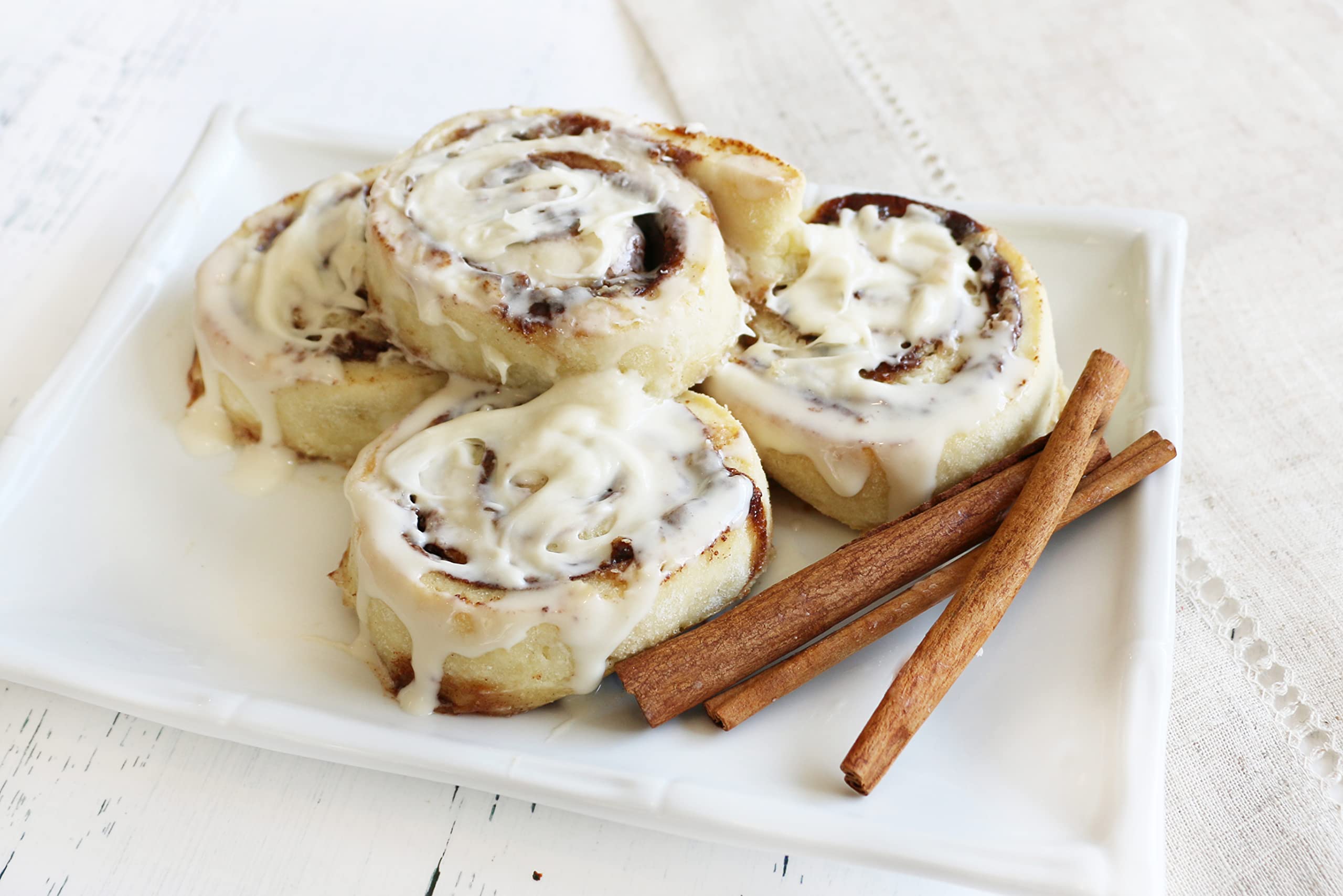 Mom's Place Gluten-Free Cinnamon Swirl Bun finished with soft texture and gooey center.