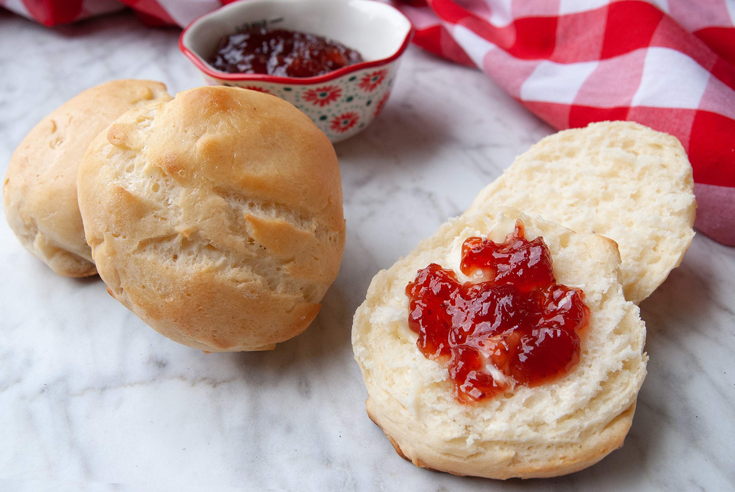 Kitchen scene showcasing easy bread-making with dairy-free, nut-free mix