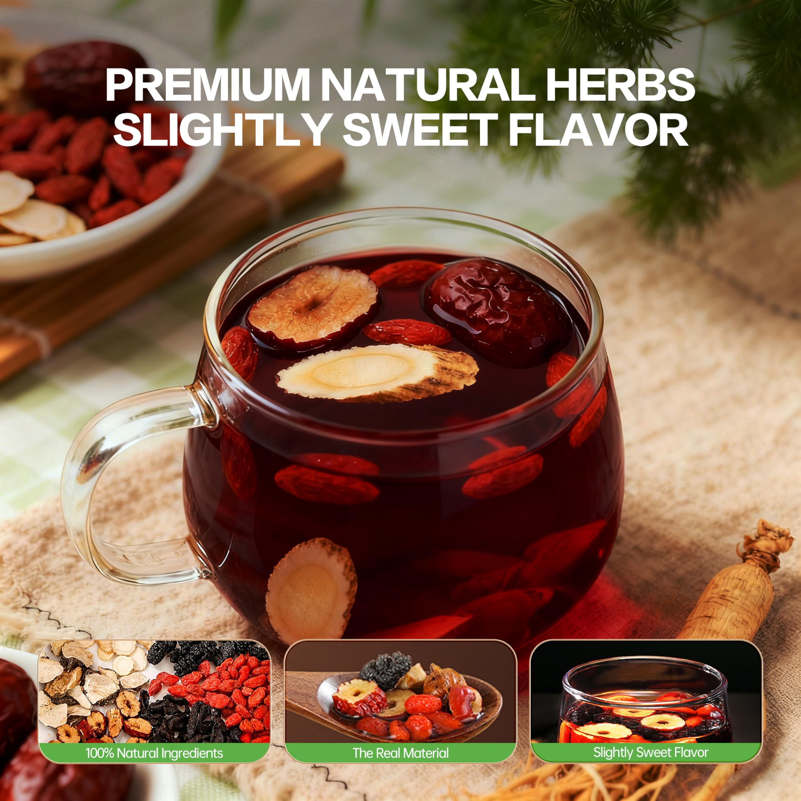 Monbrizz kidney tea formula goji berries closeup suggesting immune-supporting vitality