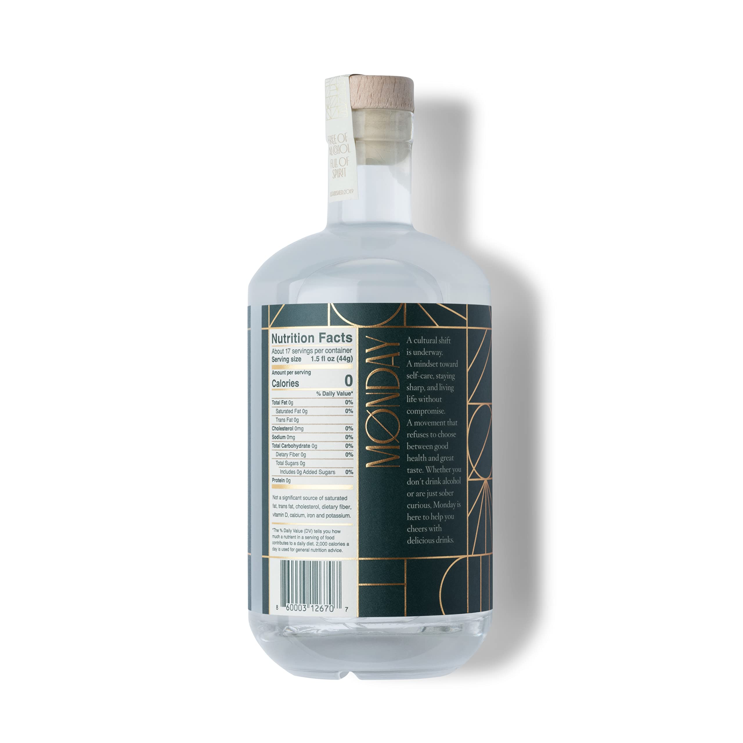 MONDAY Zero Alcohol Gin at a casual gathering, non-alcoholic option.