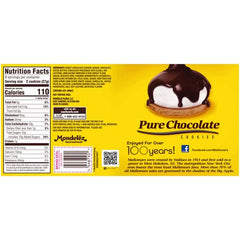 Mallomars marshmallow center on graham cracker with dark chocolate coating.