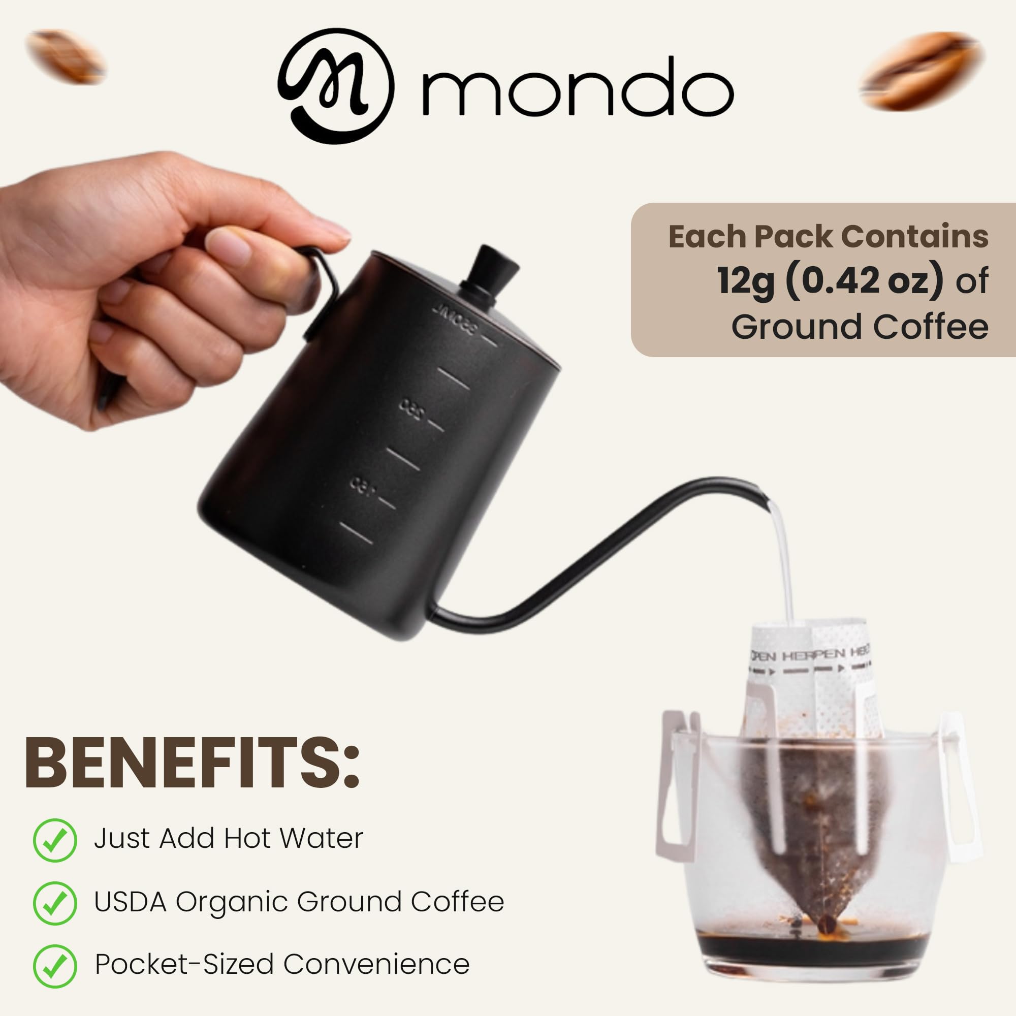 Mondo Drip Coffee Mix Ethiopia pouch with vibrant, fruity notes