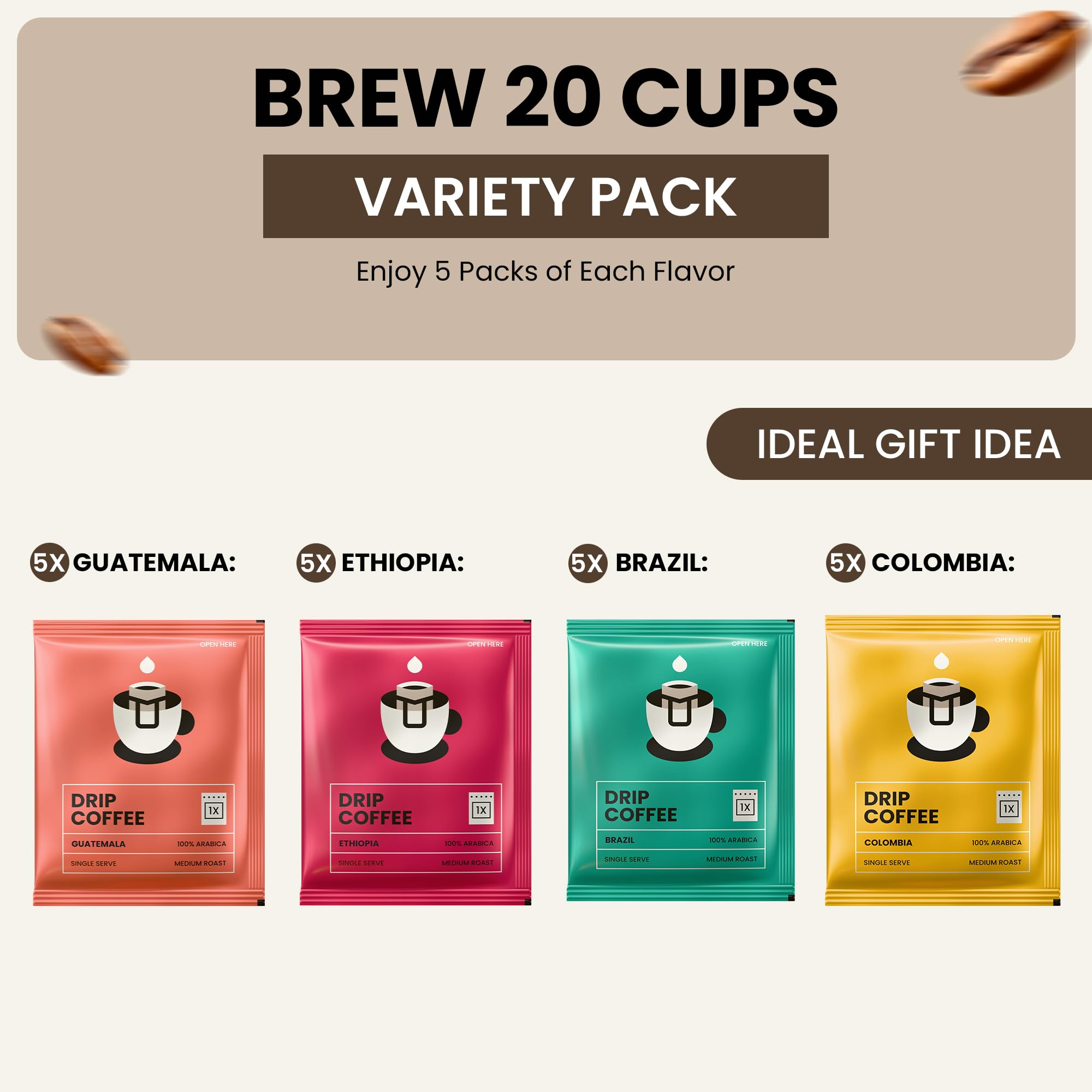 Mondo Drip Coffee Mix Guatemala pouch captures smooth, nuanced cup