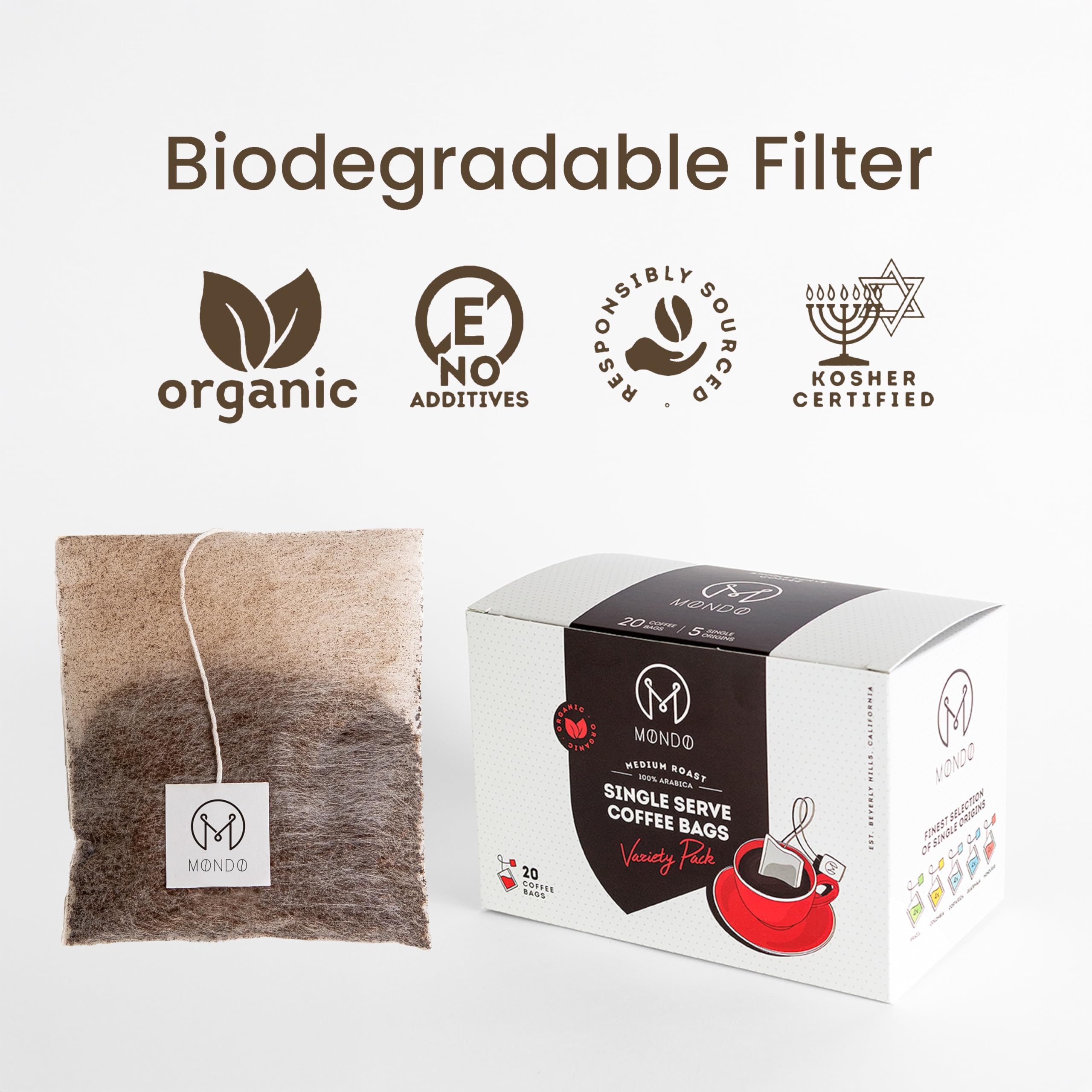 M MONDO not-instant coffee with 100% ground beans.