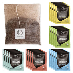 M MONDO single-serve coffee bags offering a 20-cup variety pack for easy mornings.