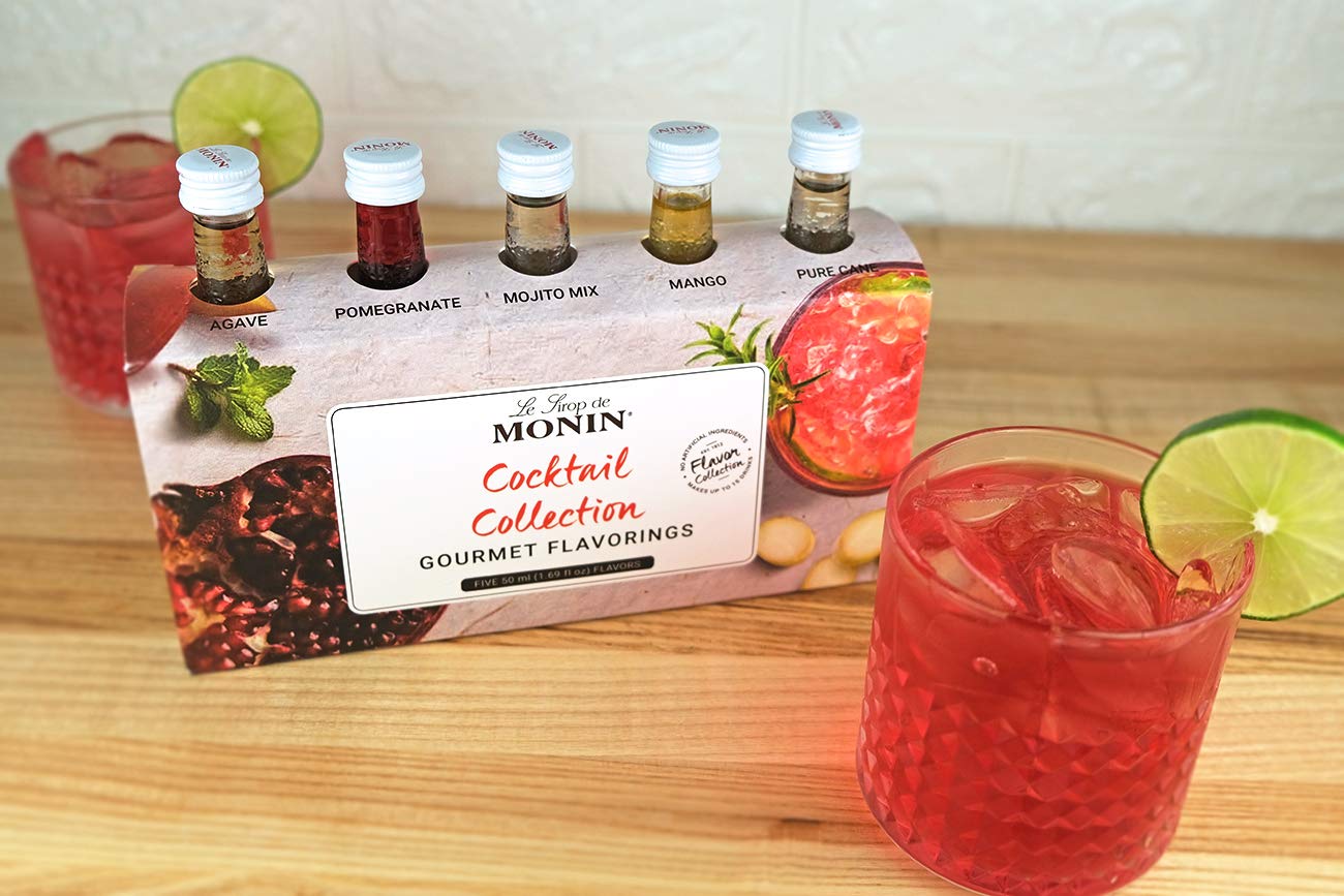 Monin agave nectar bottle pour adds smooth sweetness to beverages