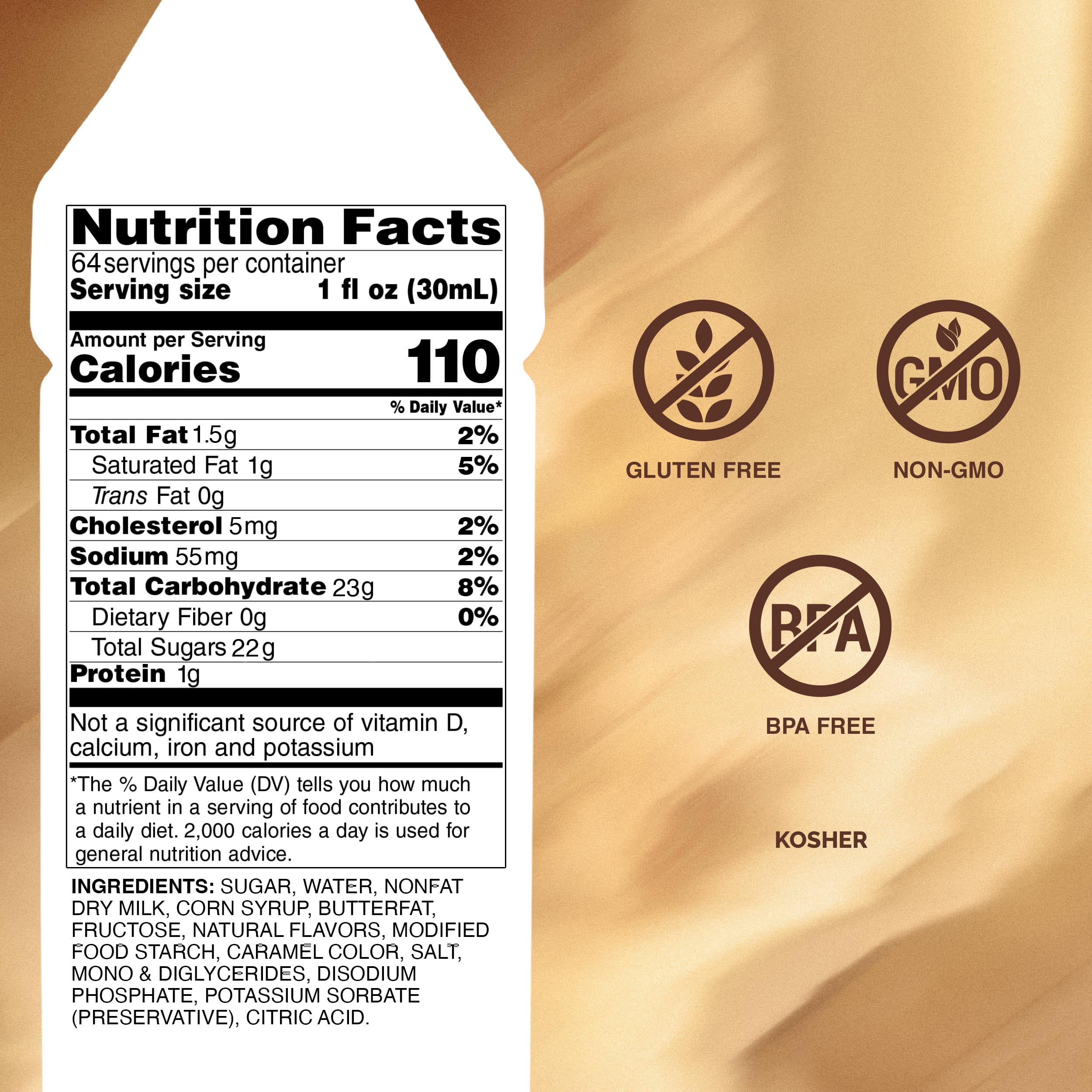 Monin Caramel Sauce as dessert topping adding buttery caramel to treats.