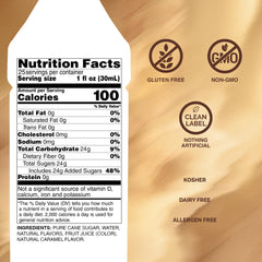 Monin caramel syrup pour highlights buttery notes for cocktails and cocoa.