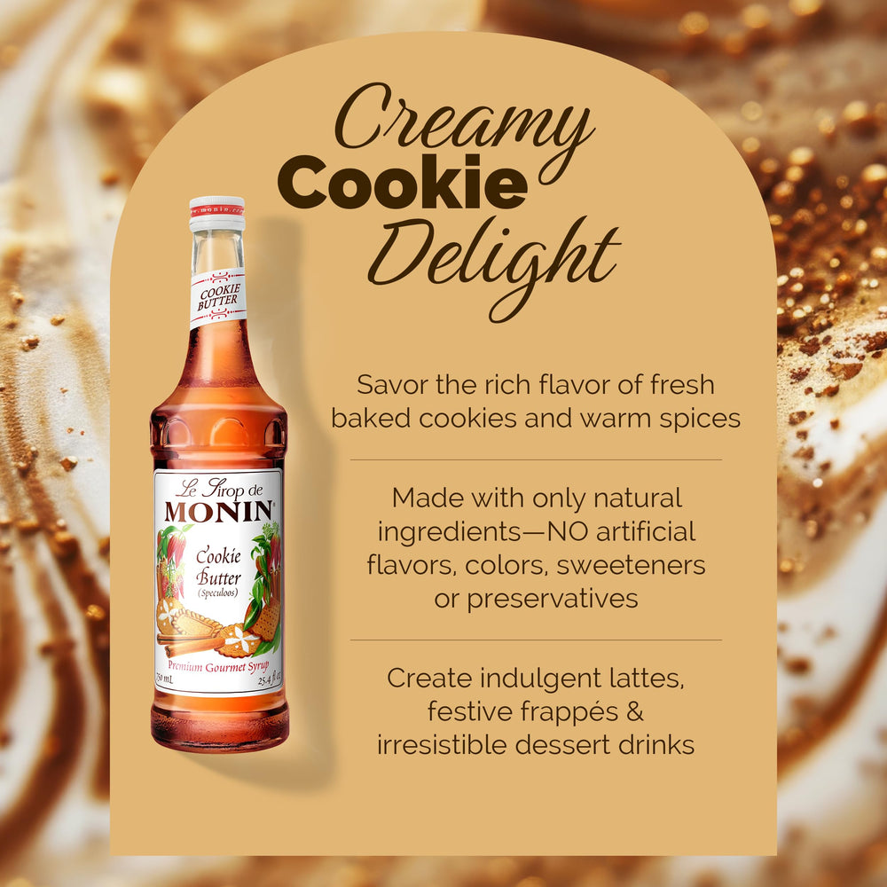 Latte featuring Monin Cookie Butter Syrup for a creamy spice profile