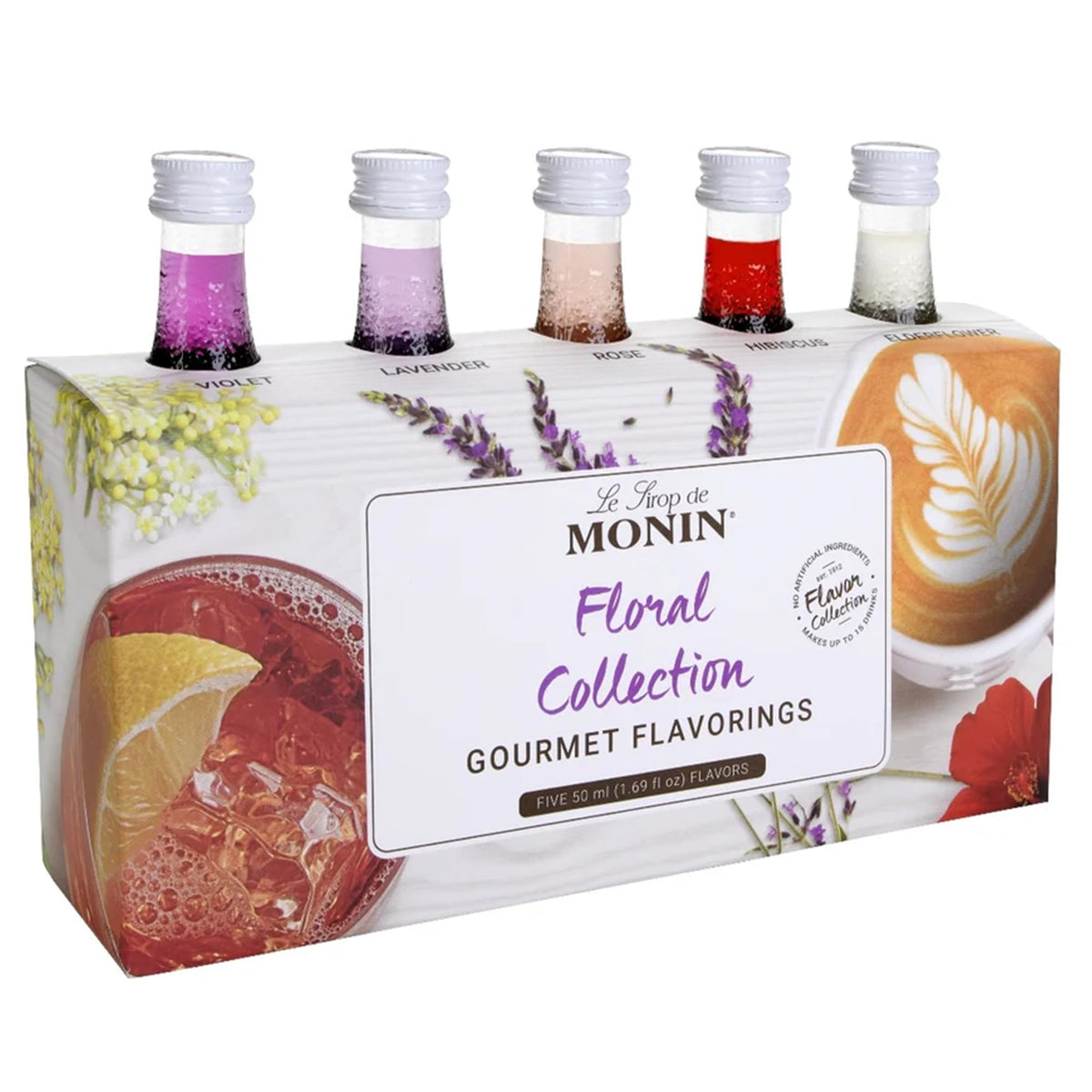 Monin Floral Collection Violet pour enhances cocktails and lemonades