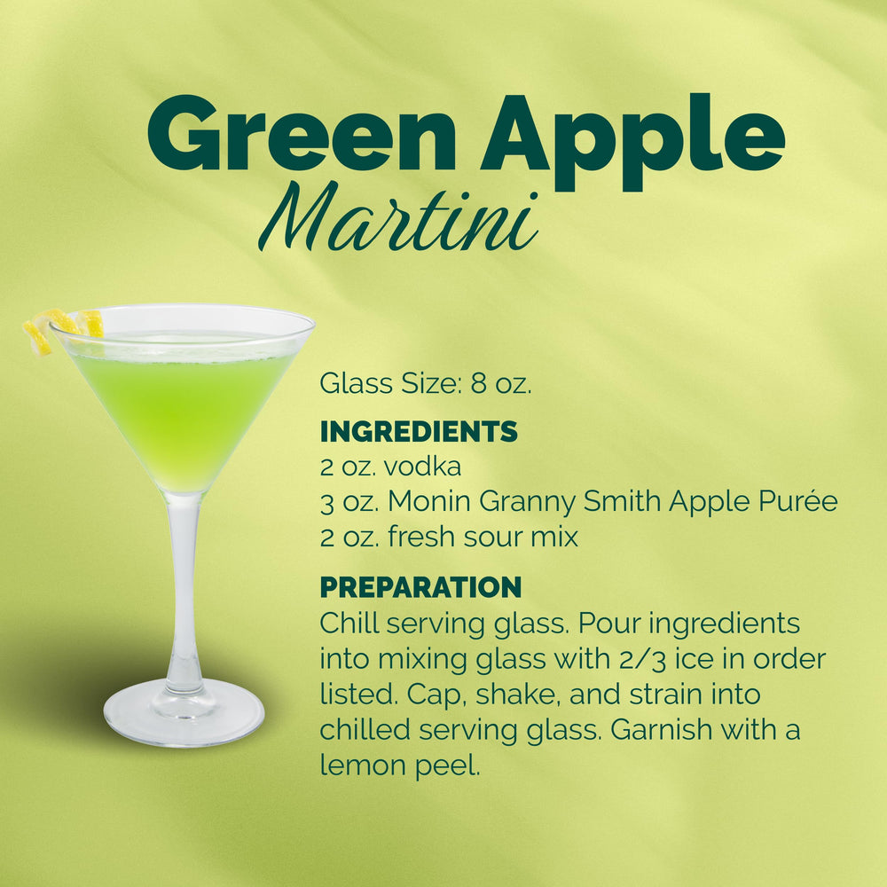 Monin Granny Smith Apple Puree is great for cocktails and lemonades.