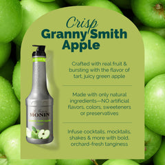 Monin Granny Smith Apple Puree uses real fruit ingredients for authentic flavor.