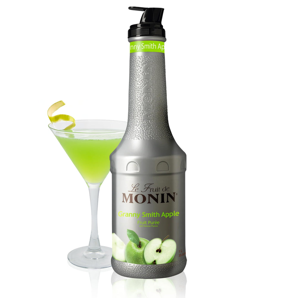 Monin Granny Smith Apple Puree delivers tart and sweet flavor for cocktails and desserts.