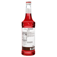 Monin Guava Syrup pour showcases easy crafting of frozen drinks and island-inspired beverages