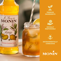 Monin Mango Syrup lemonade serve demonstrates bright citrus pairing