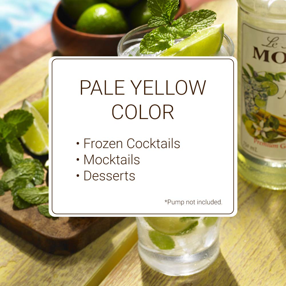 Monin Mojito Mix Syrup garnished with fresh mint for presentation