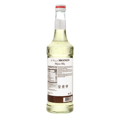 Monin Mojito Mix Syrup bottle label visible for quick recipe identification
