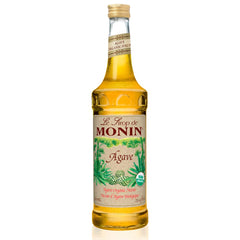 Monin Organic Agave Nectar bottle for versatile beverages.