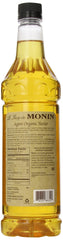 Monin Organic Agave Syrup in a glass with lemon, showcasing natural sweetness