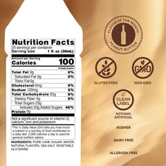 Close-up of creamy texture of Monin Peanut Butter Syrup