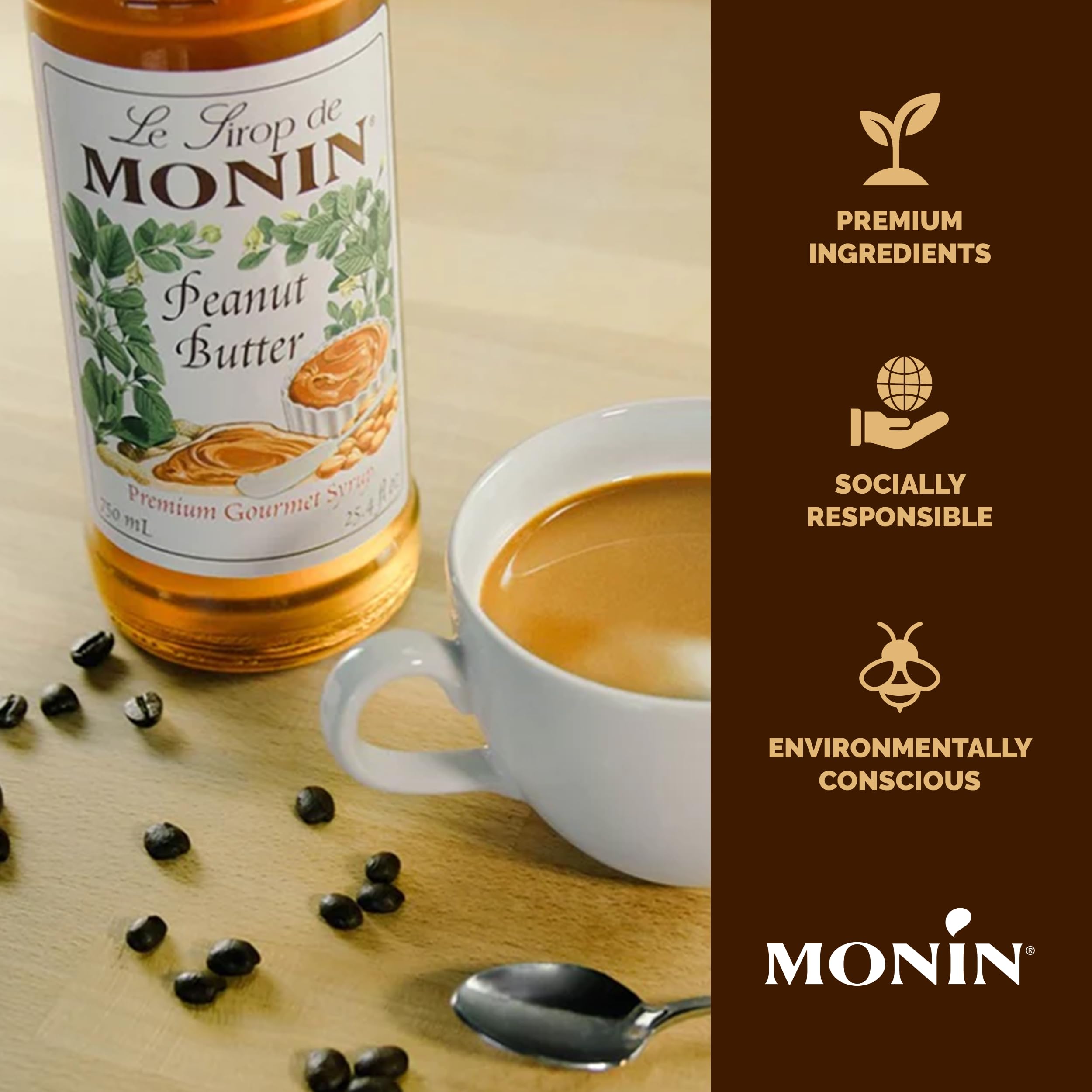 Dessert topping idea using Monin Peanut Butter Syrup