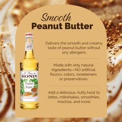 Shakes and smoothies blended with Monin Peanut Butter Syrup