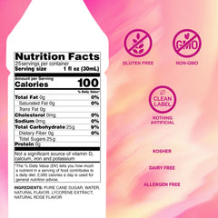 Monin Rose Syrup being poured to flavor cocktails with floral aroma.