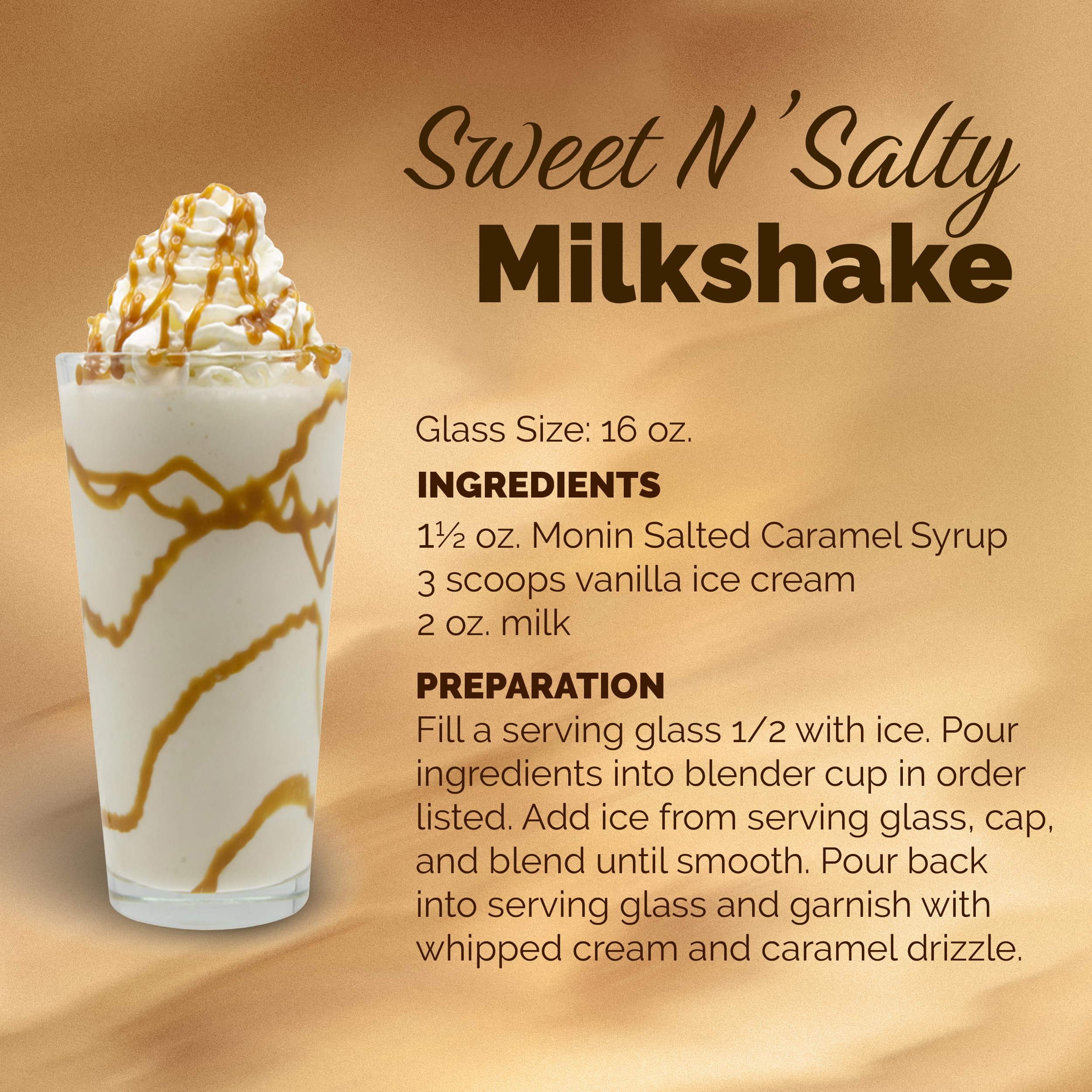 Monin Salted Caramel Syrup dessert shot invites indulgent flavor and toppings.