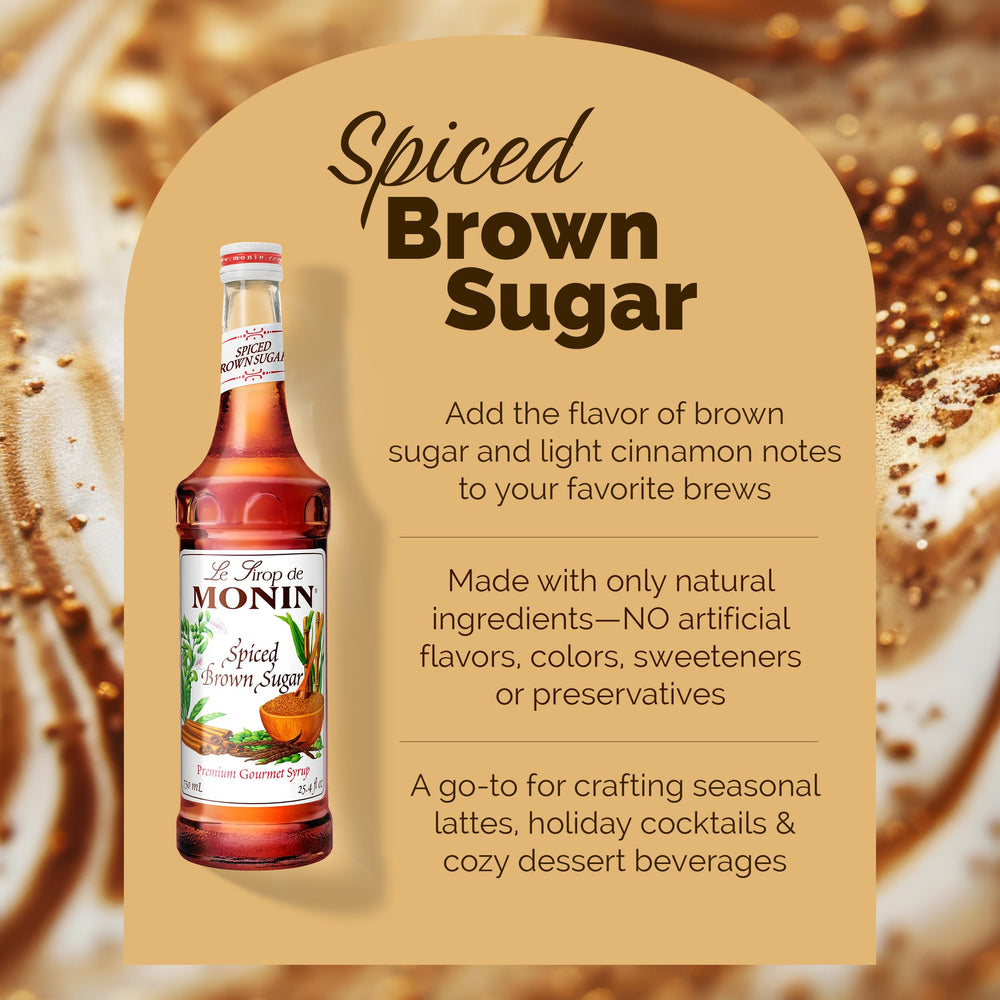 Dessert glaze with Monin Spiced Brown Sugar Syrup adding caramel notes.