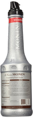 Monin Strawberry Puree pour-spout close view highlighting smooth texture