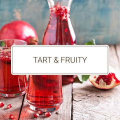 Monin Sugar Free Pomegranate Syrup and a martini glass for a tart-sweet cocktail.