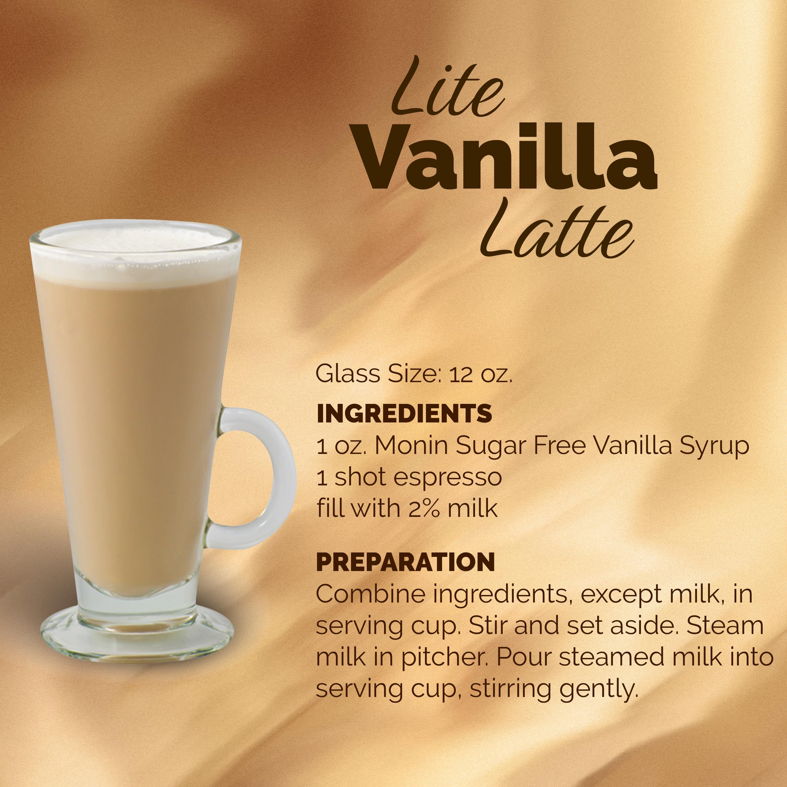 Monin Sugar Free Vanilla Syrup added to smoothie for flavor without added sugar