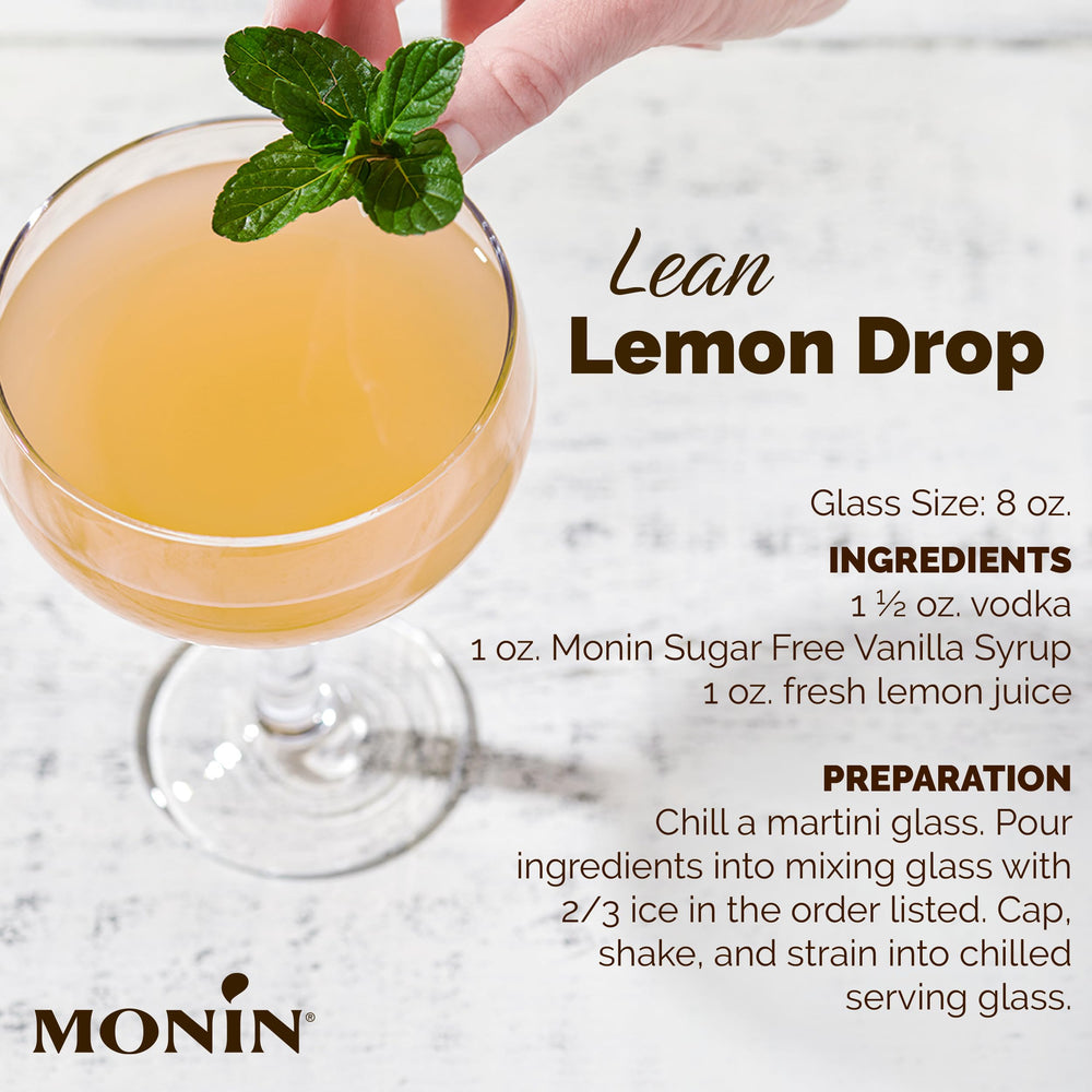 Monin packaging with recyclable materials and eco-friendly labeling