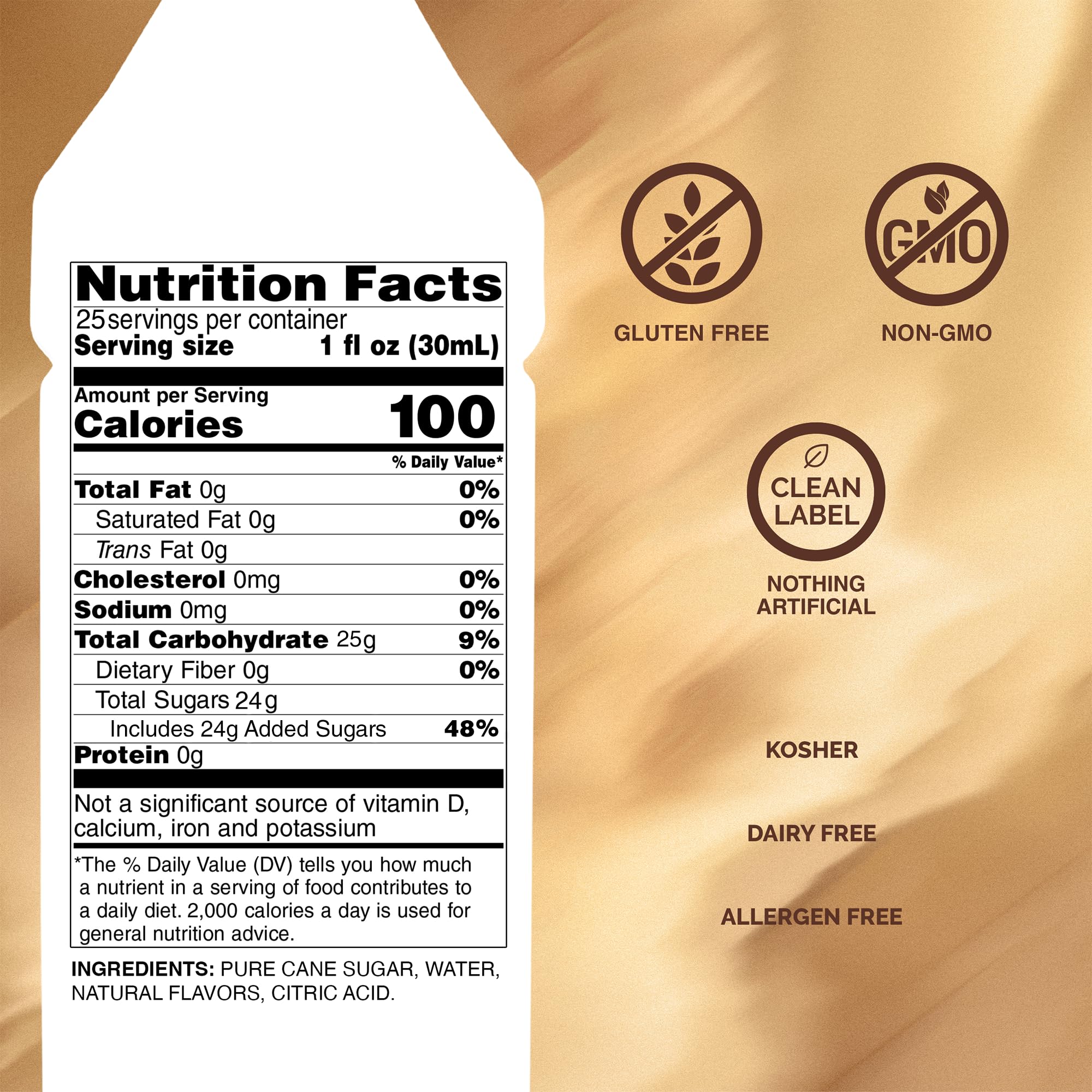 Close-up of toasted marshmallow notes from Monin syrup for desserts and shakes.