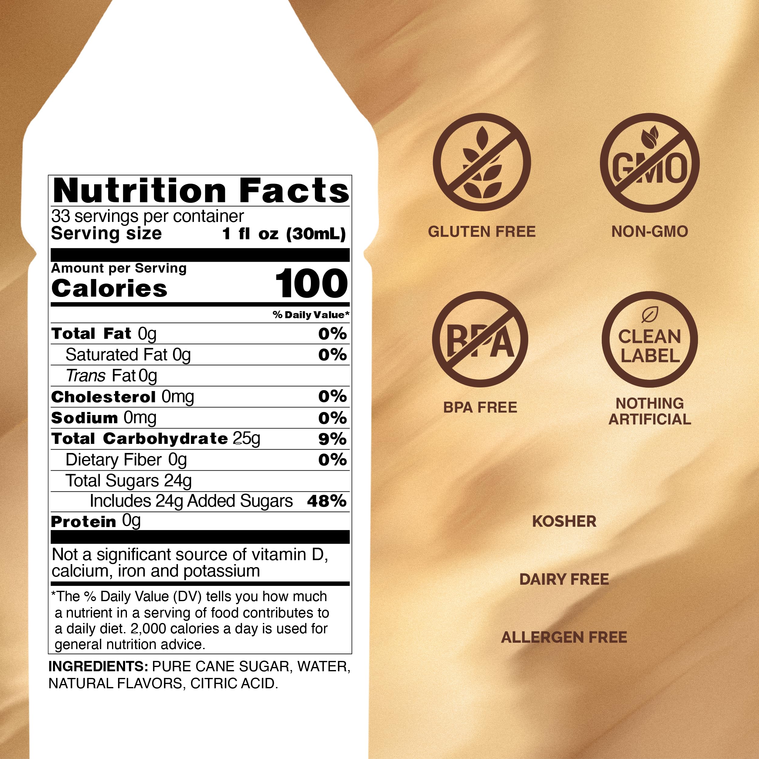Monin Toasted Marshmallow Syrup pour adds marshmallow depth to cocoa.