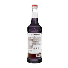Monin Ube Blend Syrup ingredients highlight fig, vanilla, and cinnamon flavors.