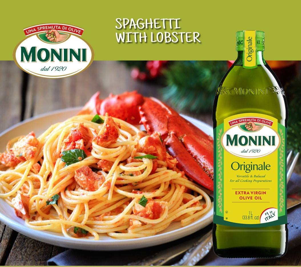 Monini Originale olive oil bottle in tin for making Italian-inspired dishes.