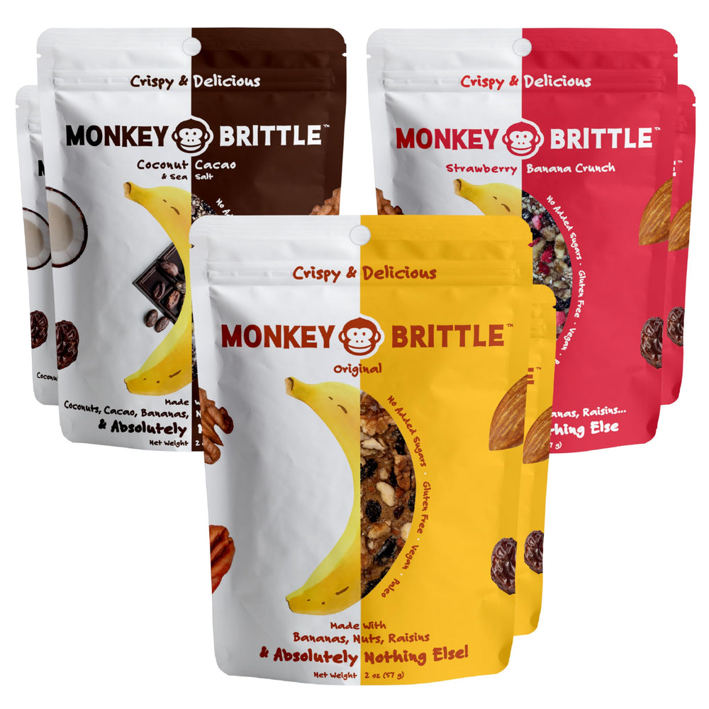 Monkey Brittle Original crisp banana-nut bite for quick energy