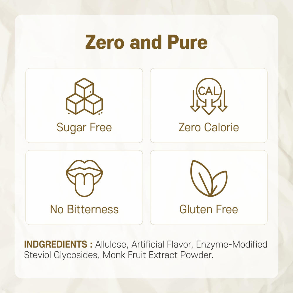 MONKSHUSHU Caramel Allulose Syrup in a latte demonstrates keto-friendly flavor boost