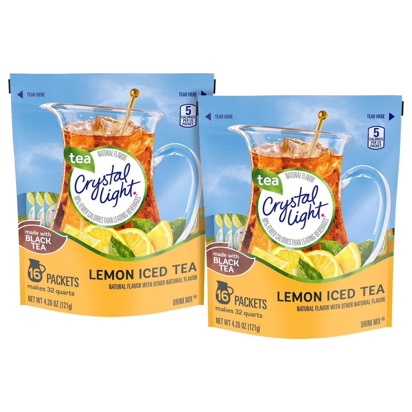 Monocorn Crystal Light Lemon packet closeup for quick, low-calorie flavoring on the go.