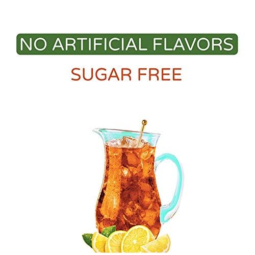Monocorn Crystal Light Lemon serving size illustration showing five servings per packet.